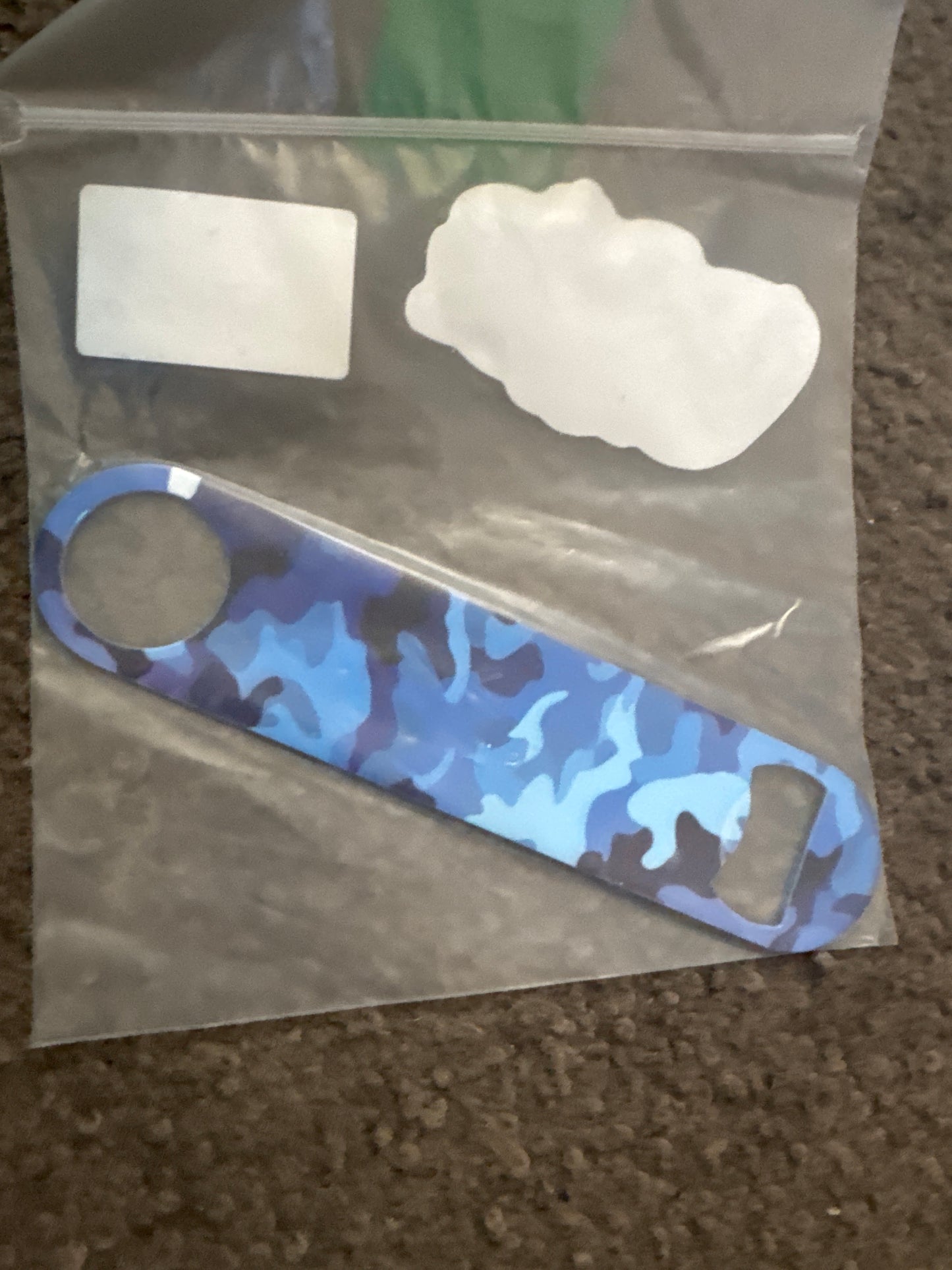 BOTTLE OPENERS: Blue Camo