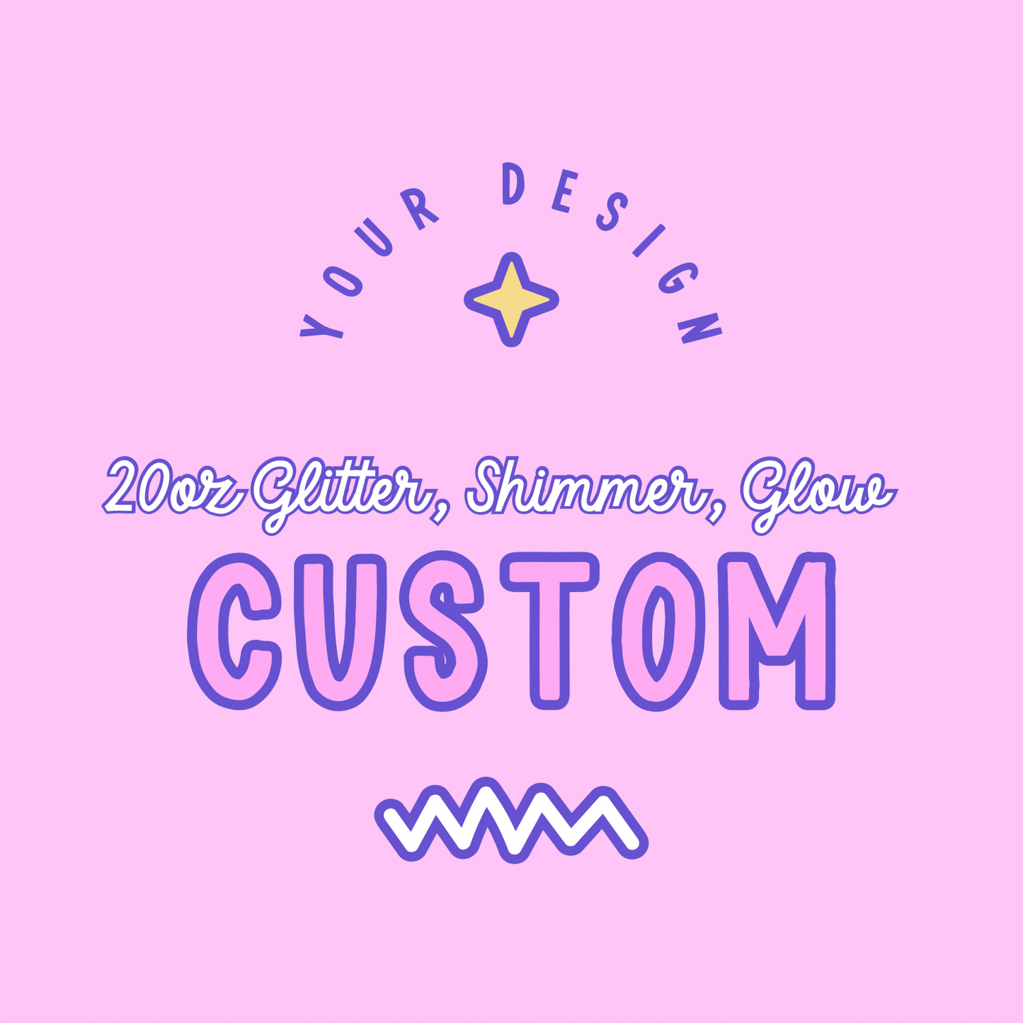 CUSTOM: 20oz Silver Glitter Tumbler