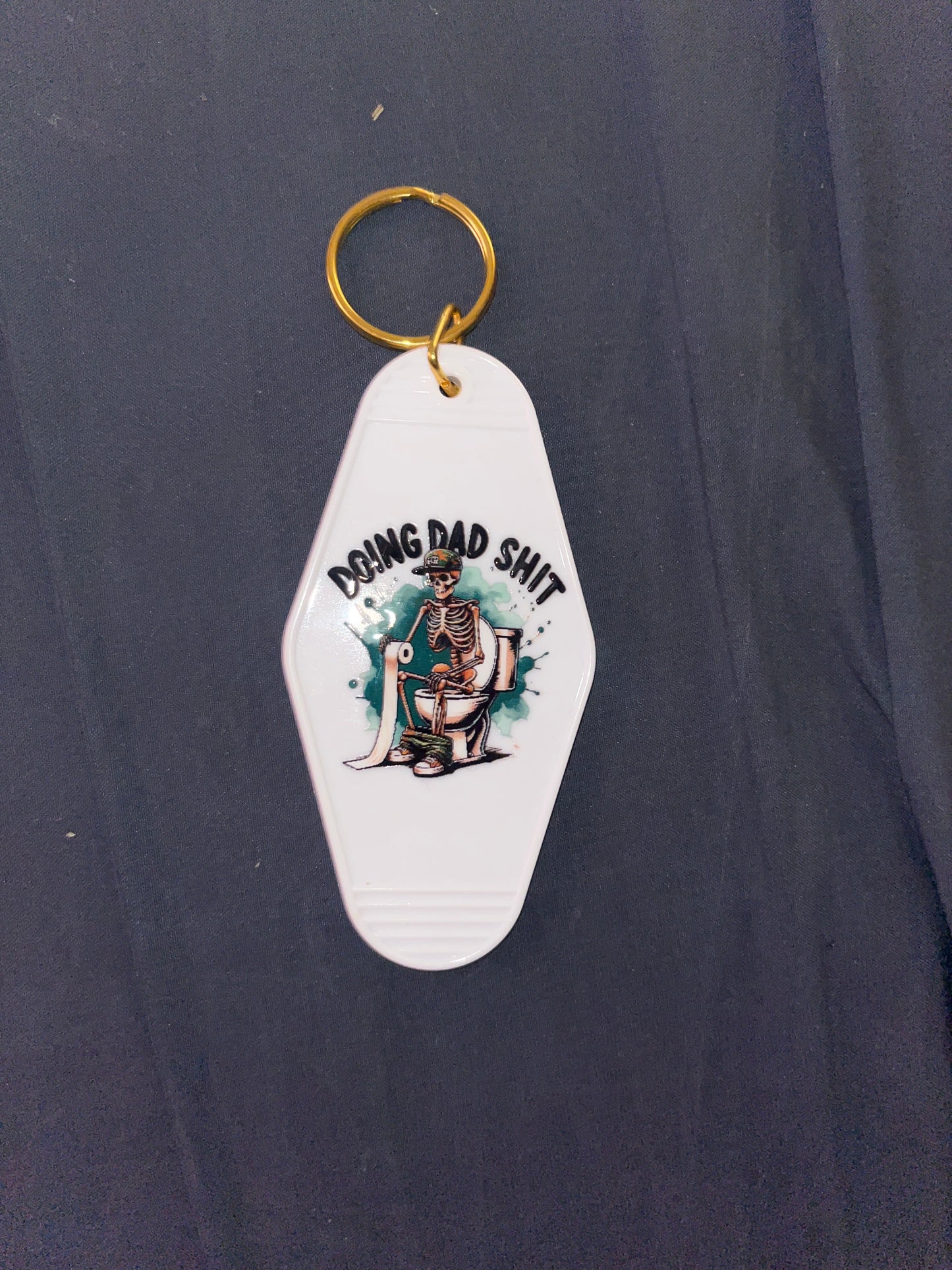 MOTEL KEYCHAIN:Doing Dad Shit on White