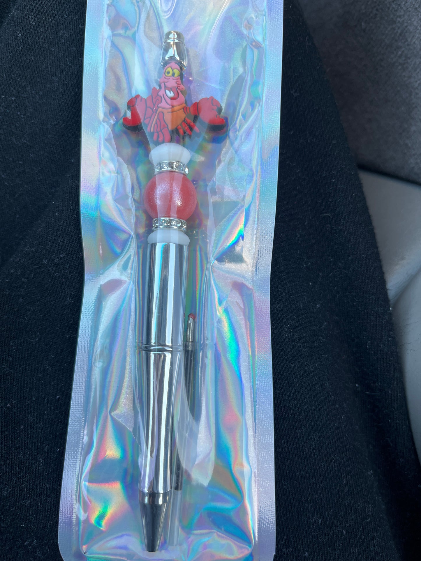 BEADED PEN: Red Crab Pen