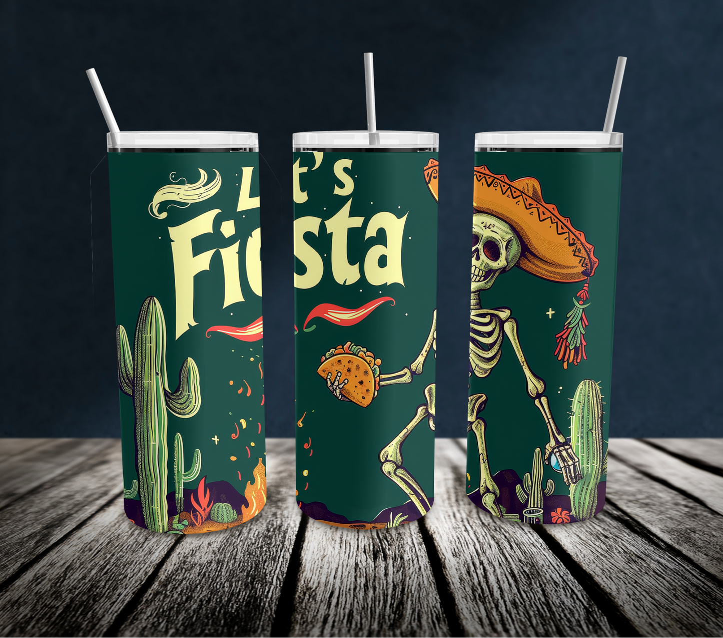 20oz: Let’s Fiesta - green