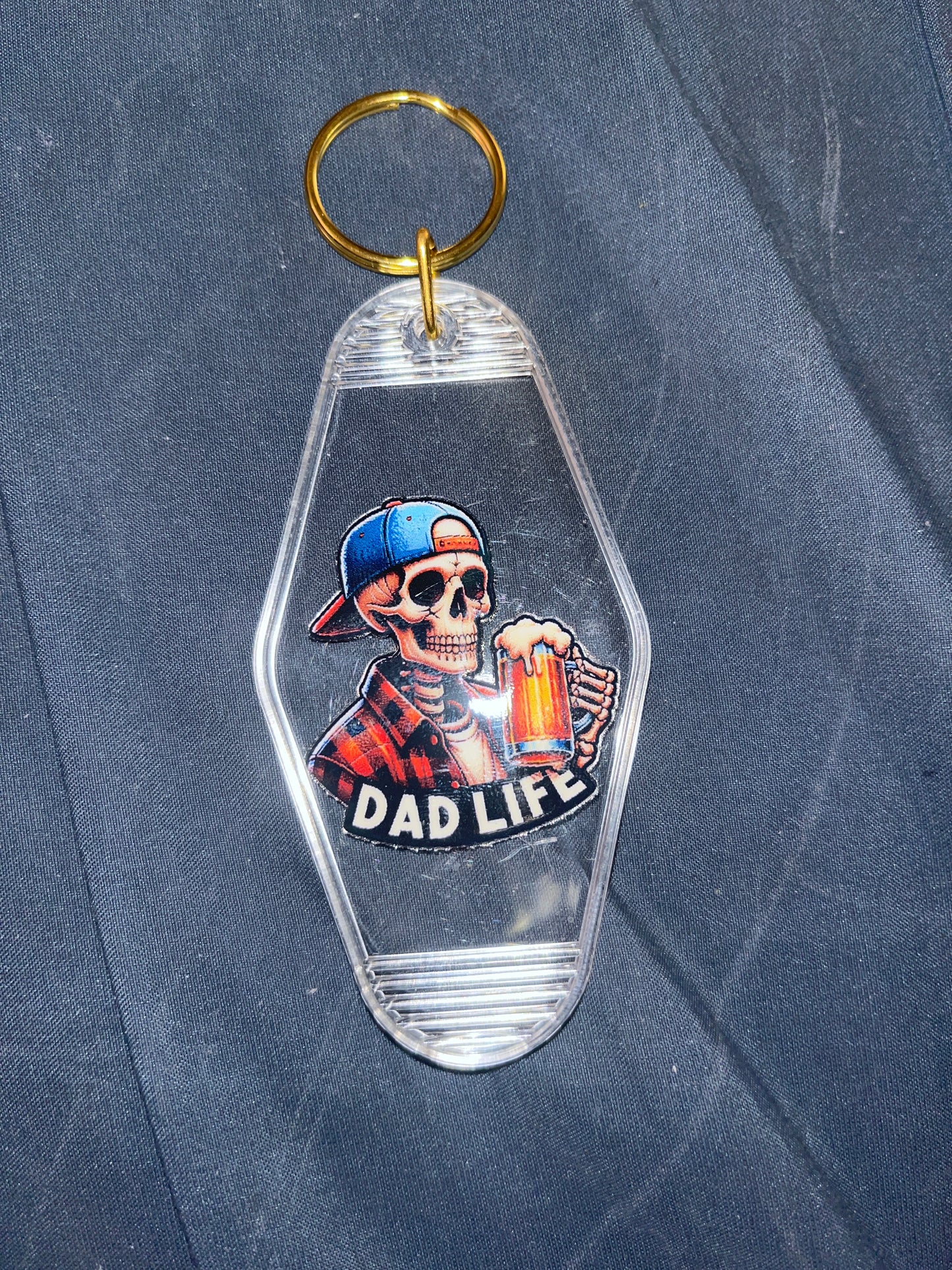 MOTEL KEYCHAIN: Dad Life on Clear