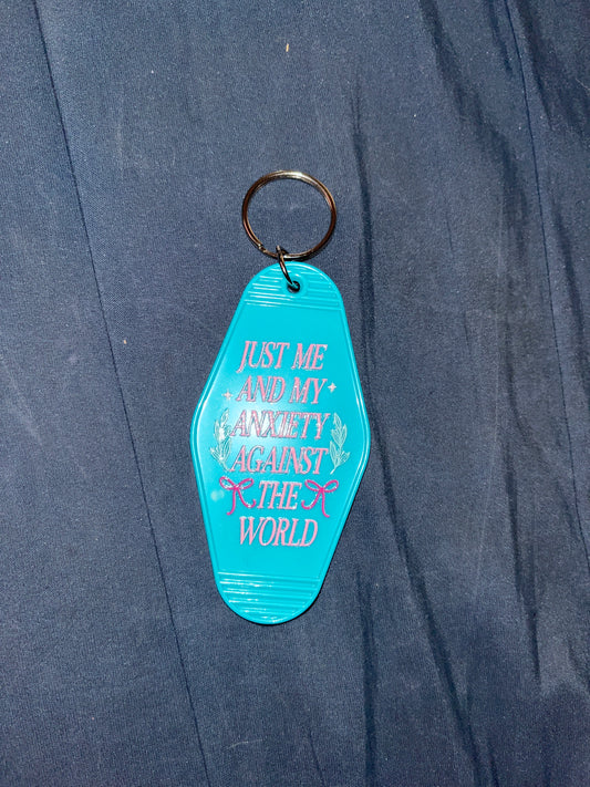 MOTEL KEYCHAIN: Anxiety on Teal