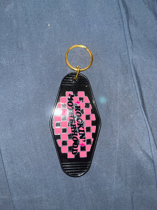 MOTEL KEYCHAIN: Rockin Motherhood on Black