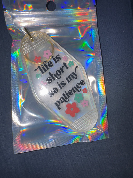 MOTEL KEYCHAIN: Life is so short on Glow