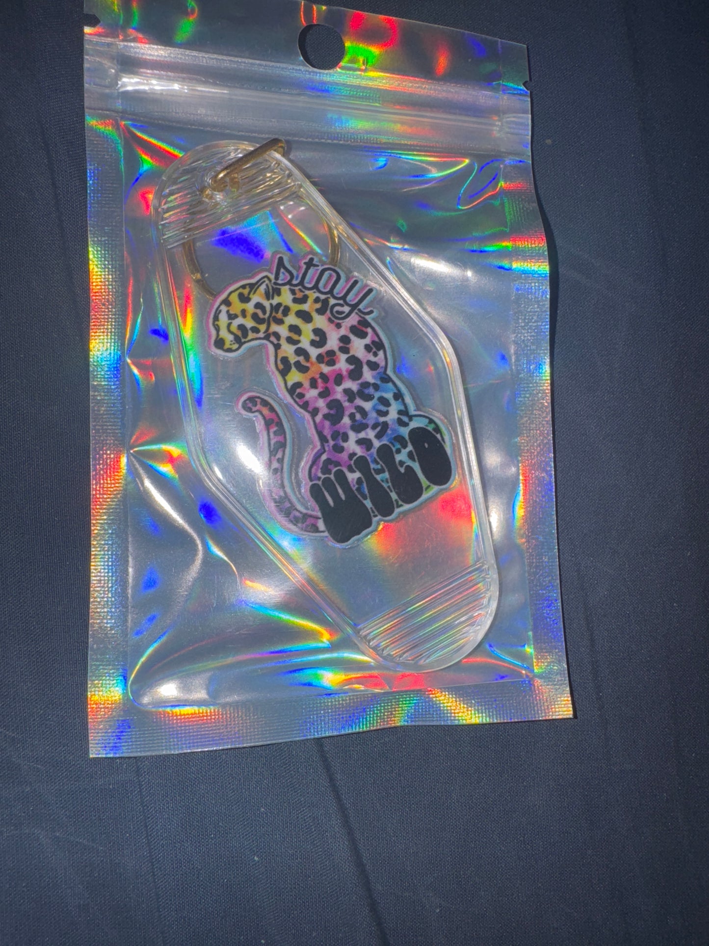 MOTEL KEYCHAIN: Stay Wild on Clear