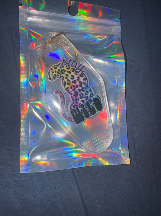 MOTEL KEYCHAIN: Stay Wild on Clear