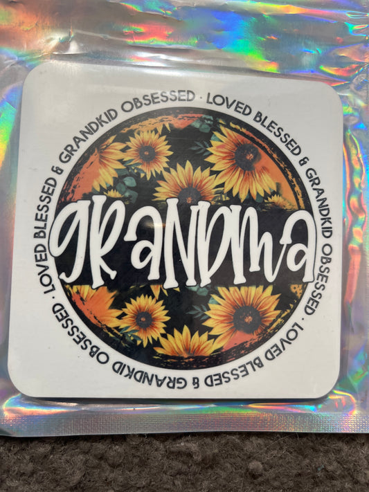 COASTERS: Grandma Sunflower