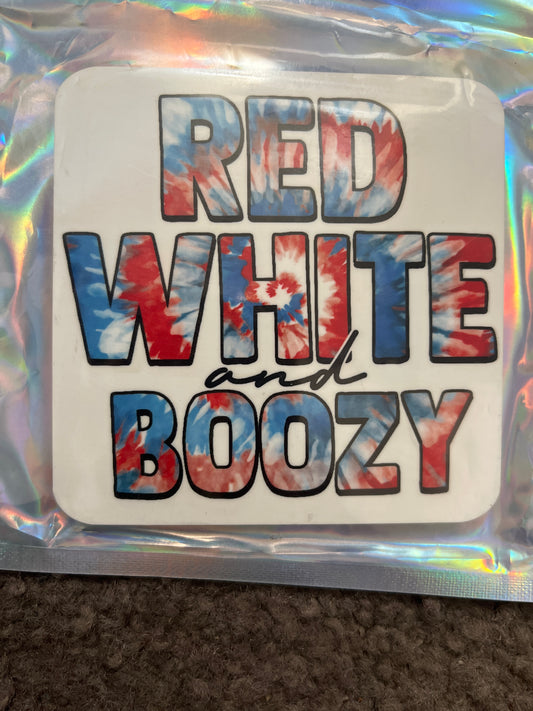 COASTERS: Red/White/Boozy