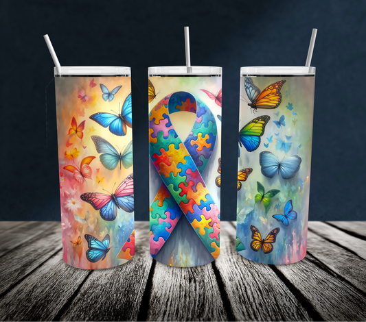 20oz: Autism Butterfly