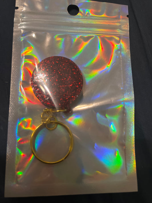 RESIN: Red Ornament Keychain