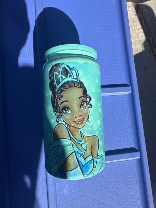 16oz Stainess Can: Tiana