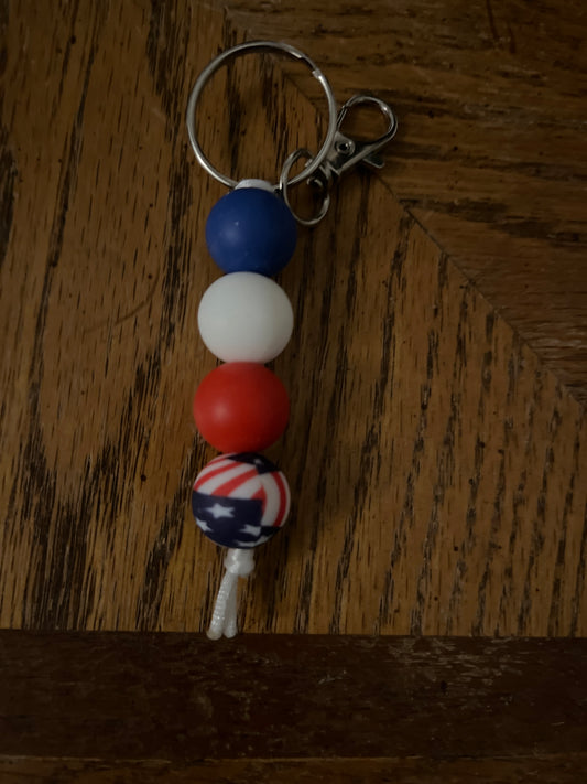 BEAD KEYCHAIN: USA Small