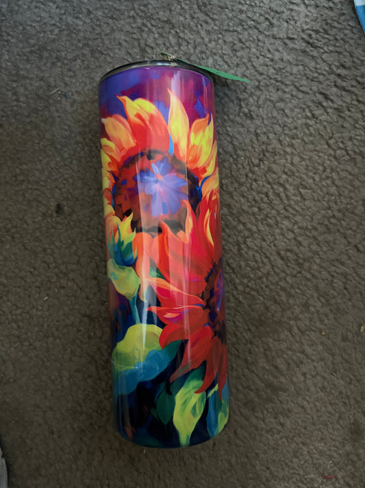 20oz: Neon Flowers