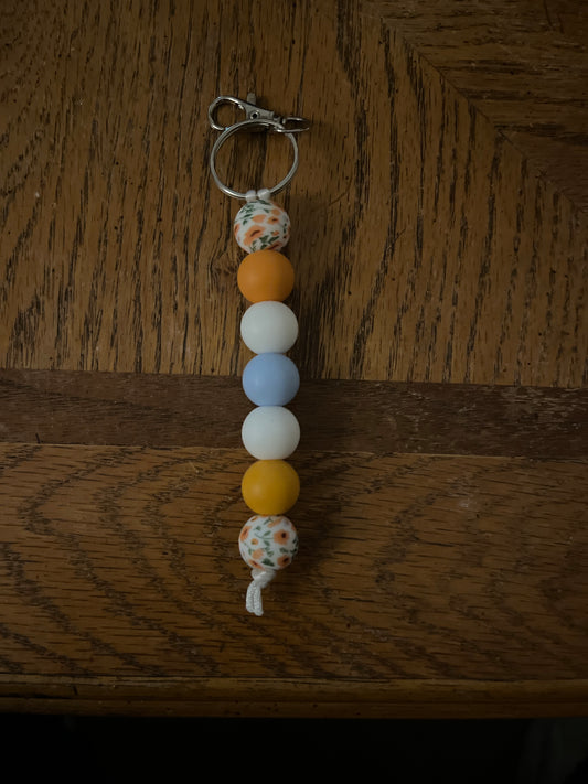 BEAD KEYCHAIN: Spring Floral Small