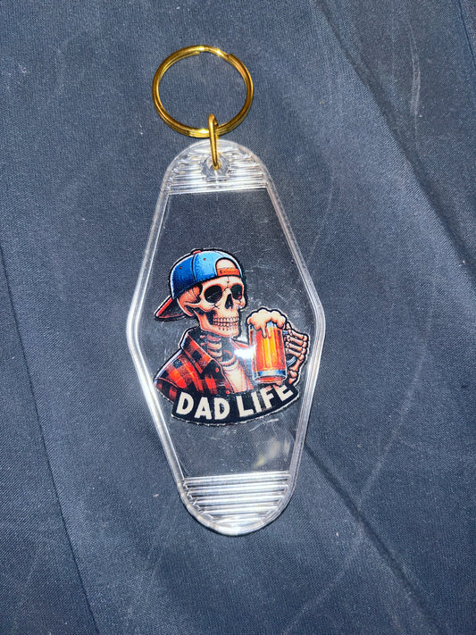 MOTEL KEYCHAIN: Dad Life on Clear