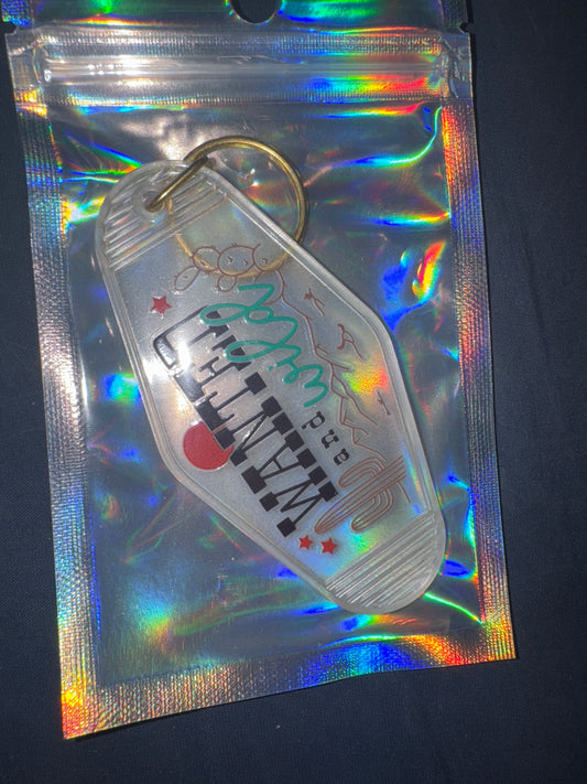 MOTEL KEYCHAIN: Wanted and Wild on Glow