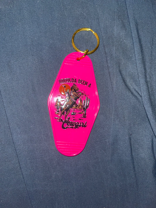 MOTEL KEYCHAIN: Should A Been Cowgirl
