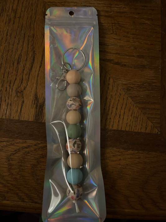 BEAD KEYCHAIN: Animal print Long
