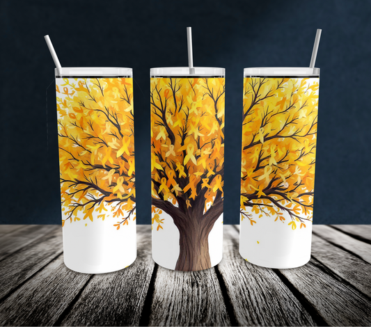 20oz: Gold Ribbon Tree