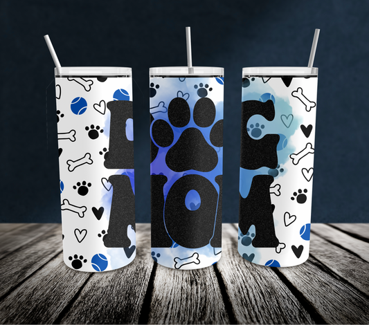 20oz: Dog Mom Blue